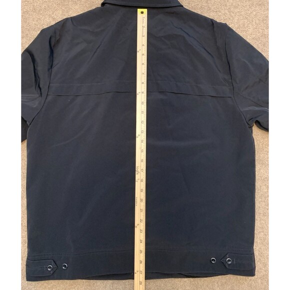 Alfani Jacket Mens L Harrington Rain Lined Black Zip Preppy Bomber Pockets - Picture 7 of 11